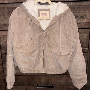 Ashley by 26 International Beige Corduroy Jacket